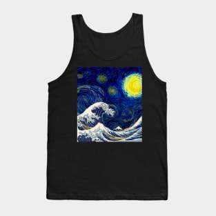 The Great Wave off Starry Night Tank Top